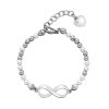 Stříbrný náramek Hot Diamonds Infinity Bead Pearl DL529