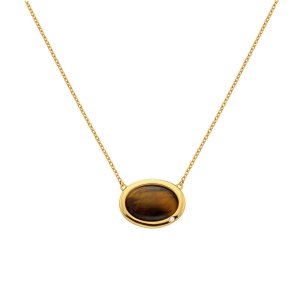 Stříbrný náhrdelník Hot Diamonds X Gemstones Oval DN188