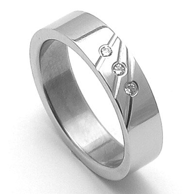 Dámský ocelový snubní prsten RZ05011