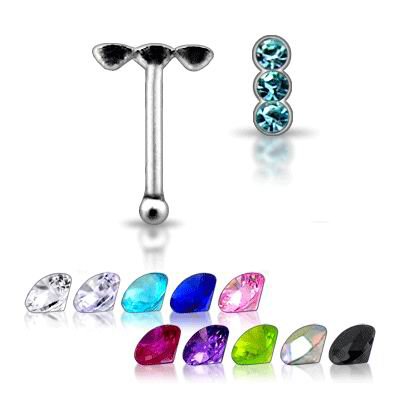 Stříbrný piercing do nosu N01114