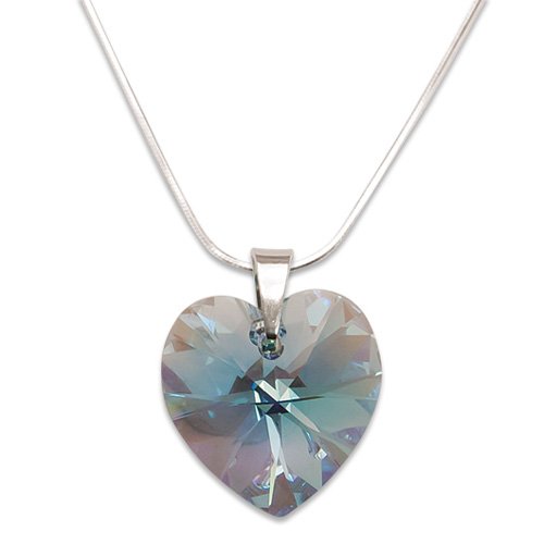Stříbrný náhrdelník s krystalem Swarovski Aquamarine 4993