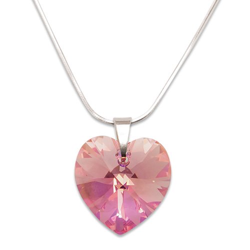 Stříbrný náhrdelník s krystalem Swarovski Light Rose 4994