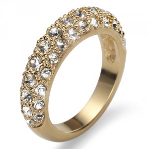 Prsten s krystaly Swarovski Oliver Weber Classic Gold
