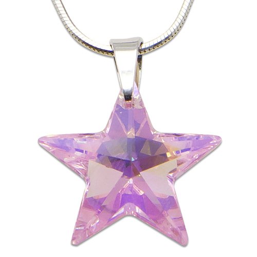 Stříbrný náhrdelník s krystalem Swarovski Star Rosaline 4962