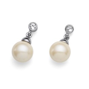 Náušnice s krystaly Swarovski Oliver Weber Lucent Creme 22559-CRE