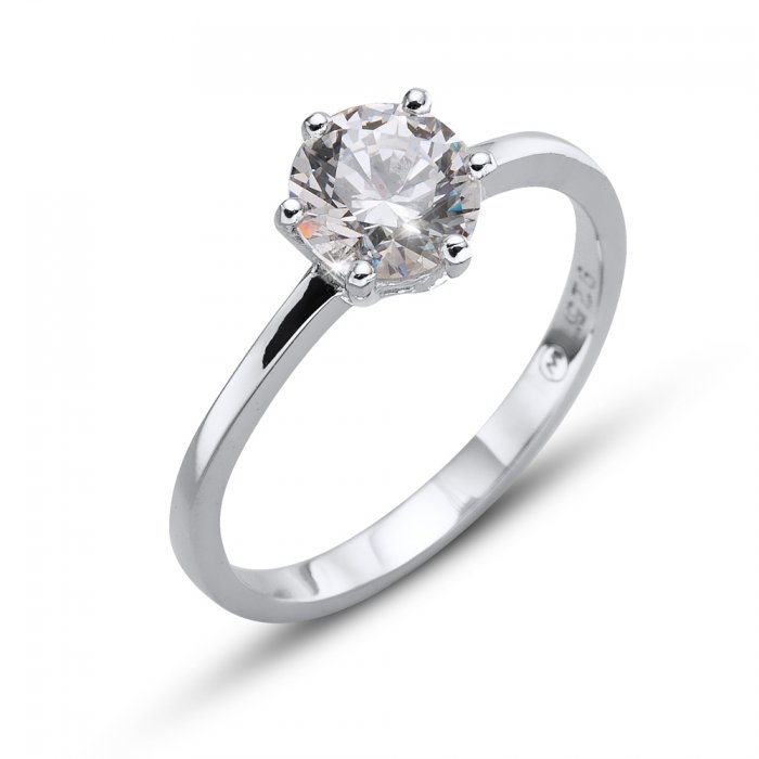 Stříbrný prsten s krystalem Swarovski Oliver Weber Brilliance Large 63222