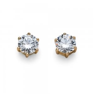 Náušnice s krystaly Swarovski Oliver Weber Brilliance Medium gold crystal