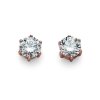 Náušnice s krystaly Swarovski Oliver Weber Brilliance Medium rosegold crystal