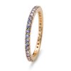 Prsten s krystaly Swarovski Oliver Weber Jolie gold blue
