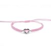 Náramek s krystaly Swarovski Oliver Weber Love cord pink