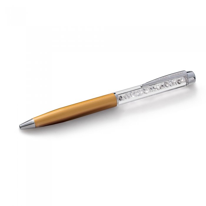 Pero s krystaly Swarovski Oliver Weber Crystal Luxury dorado