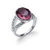 Prsten s krystaly Swarovski Oliver Weber Regal violet