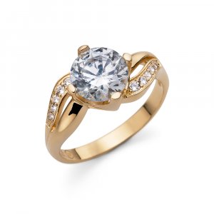 Prsten s krystaly Swarovski Oliver WeberSuccess gold crystal