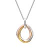 Stříbrný přívěsek Hot Diamonds Trio Teardrop RG DP780