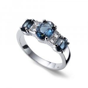 Prsten se zirkony Oliver Weber Select sapphire