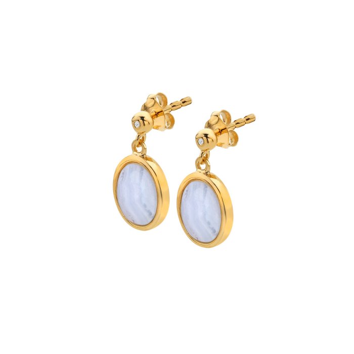 Stříbrné náušnice Hot Diamonds X Gemstones Oval DE776