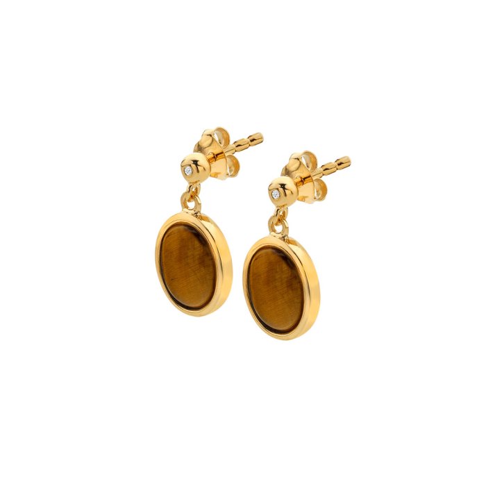 Stříbrné náušnice Hot Diamonds X Gemstones Oval DE777