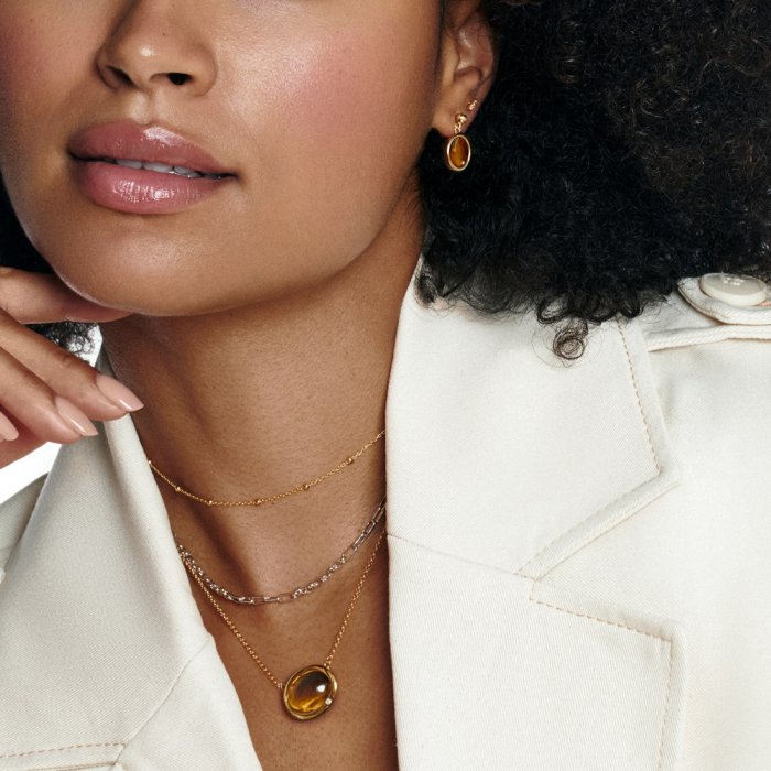 Stříbrné náušnice Hot Diamonds X Gemstones Oval DE777
