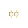 Stříbrné náušnice Hot Diamonds X Gemstones Square DE767