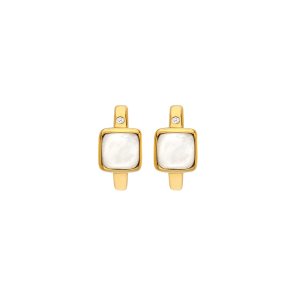 Stříbrné náušnice Hot Diamonds X Gemstones Square DE767