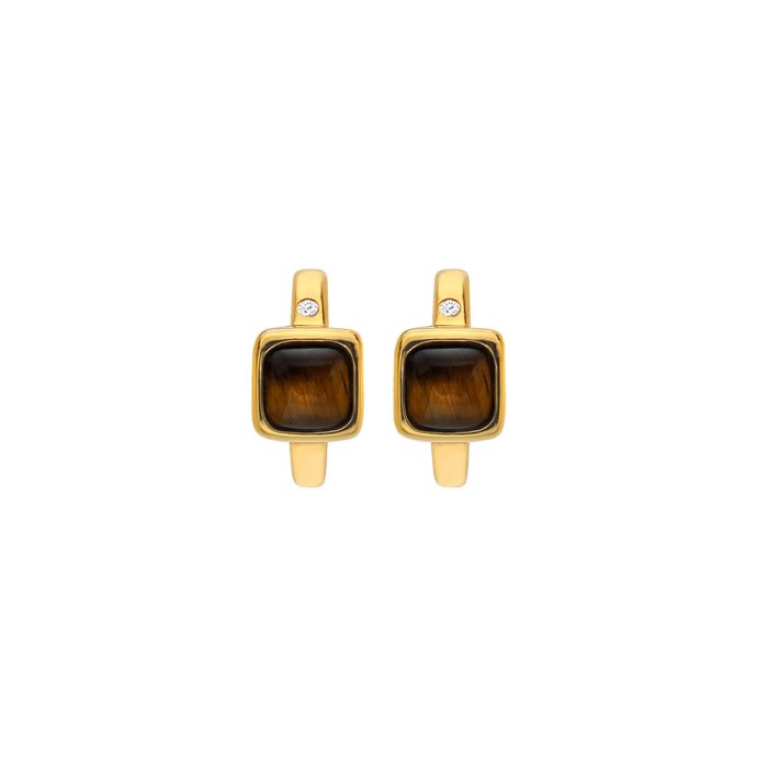 Stříbrné náušnice Hot Diamonds X Gemstones Square DE769