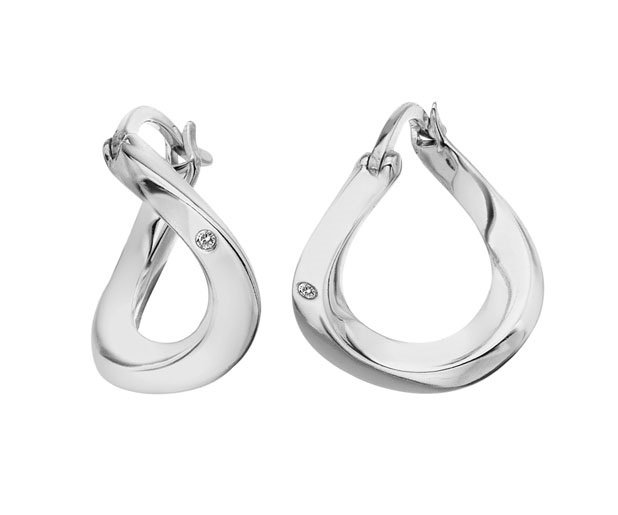 Stříbrné náušnice Hot Diamonds Huggies DE792
