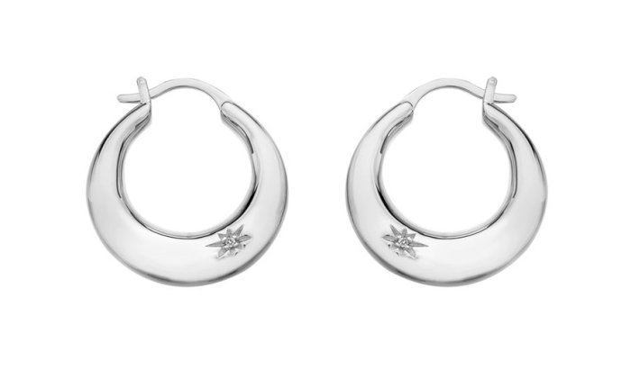 Stříbrné náušnice Hot Diamonds Huggies DE794